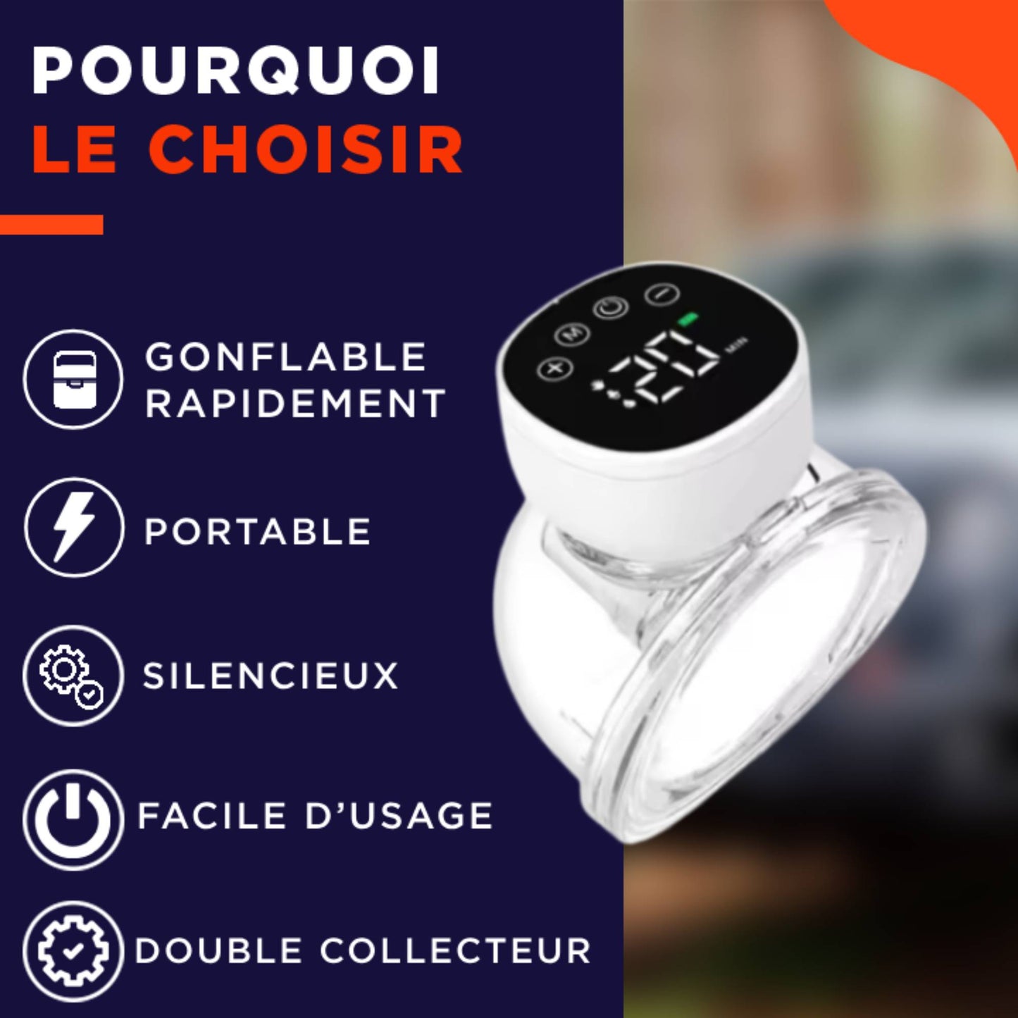 Breastpump | Le tire-lait électrique portable