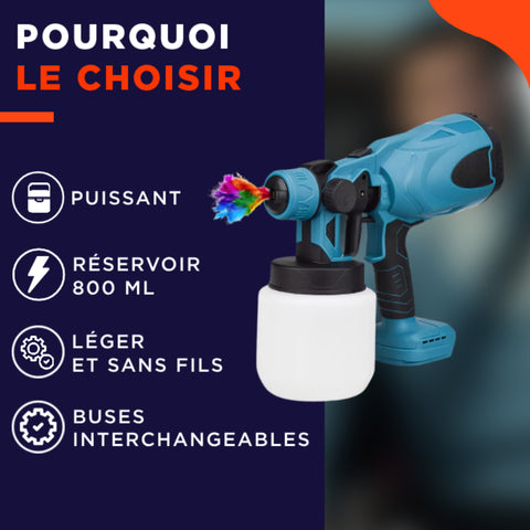 PaintSprayer | Pistolet à peinture sans fil pour des finitions professionnelles
